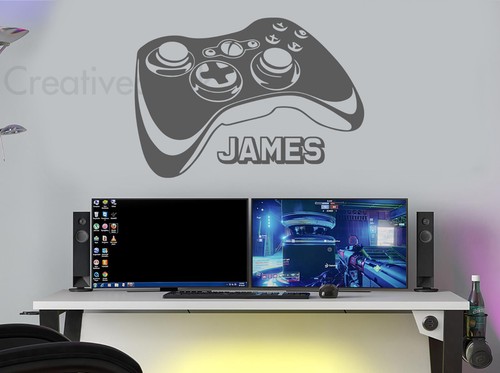 Personalizado XB Gamer Controller Gaming Zone Niño Niños Pegatina Pared Vinilo Calcomanía - Imagen 3 de 7