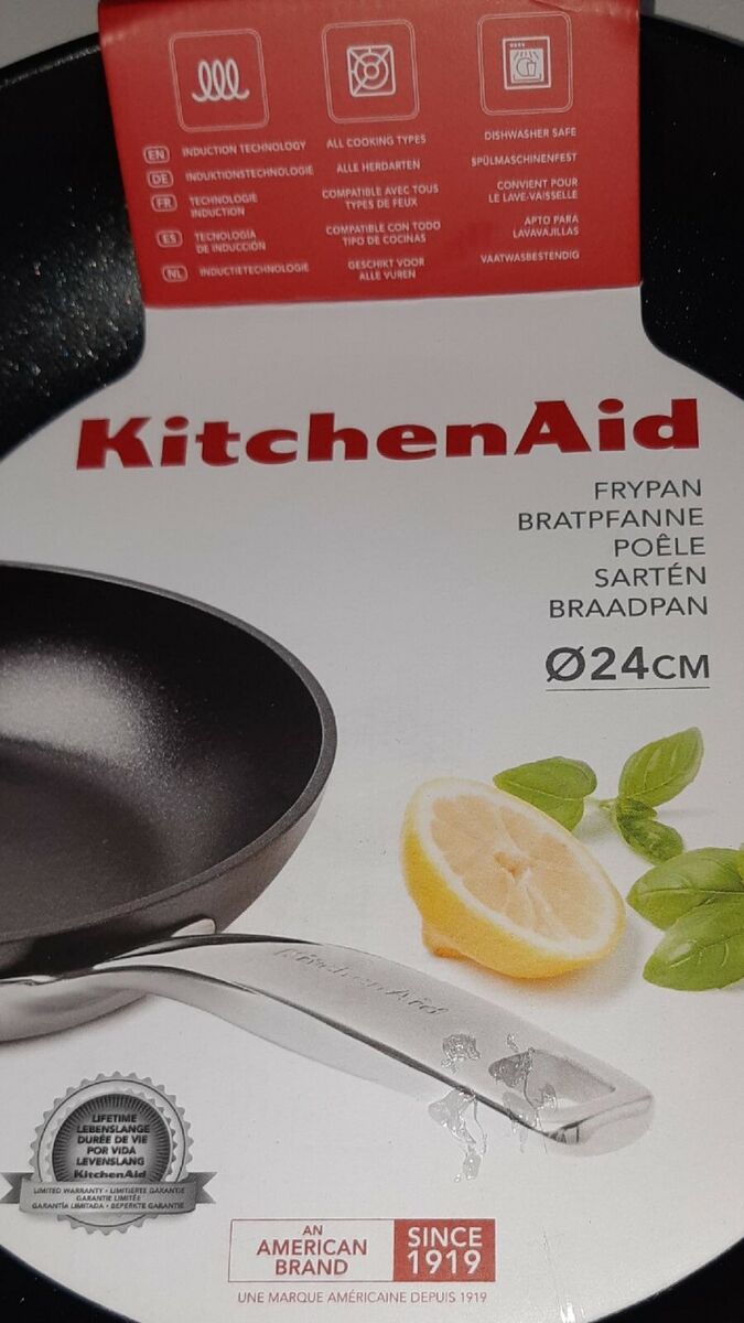 100% Genuine KitchenAid 20 24 26 28 cm Non-stick Stir Fry Square Pan Wok  Pot New
