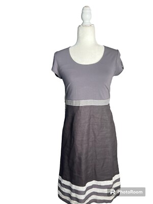 knee length dresses for ladies Florence Linen Blend Dress-Multi Enchanting Bouquet main image 0