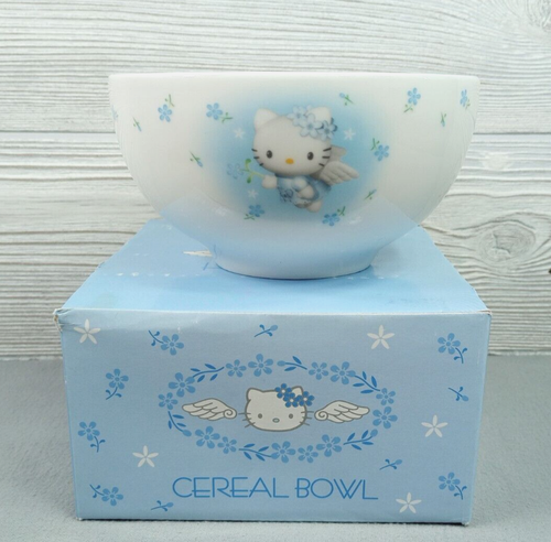 Vintage 2000 Hello Kitty Blue Angel Wing Trinket Cereal Bowl Sanrio RARE *READ* - Picture 12 of 12