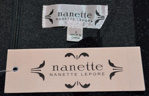NANETTE NANETTE LEPORE NEW NWT Dark Heather Gray Black Eastern Opulence Dress 4 - Picture 8 of 8