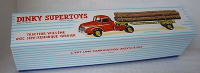 Repro Box Dinky Nr.897 Tracteur Willeme Semi-Remorque Fardier (Holztransporter)