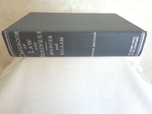 A Casebook of Law & Business by Spencer & Gillam 1953 HC Book (#4144) - Picture 2 of 11