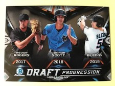 2019 Bowman Chrome Draft Progression ROGERS / SCOTT / BLEDAY, MARLINS #DPR-MIA