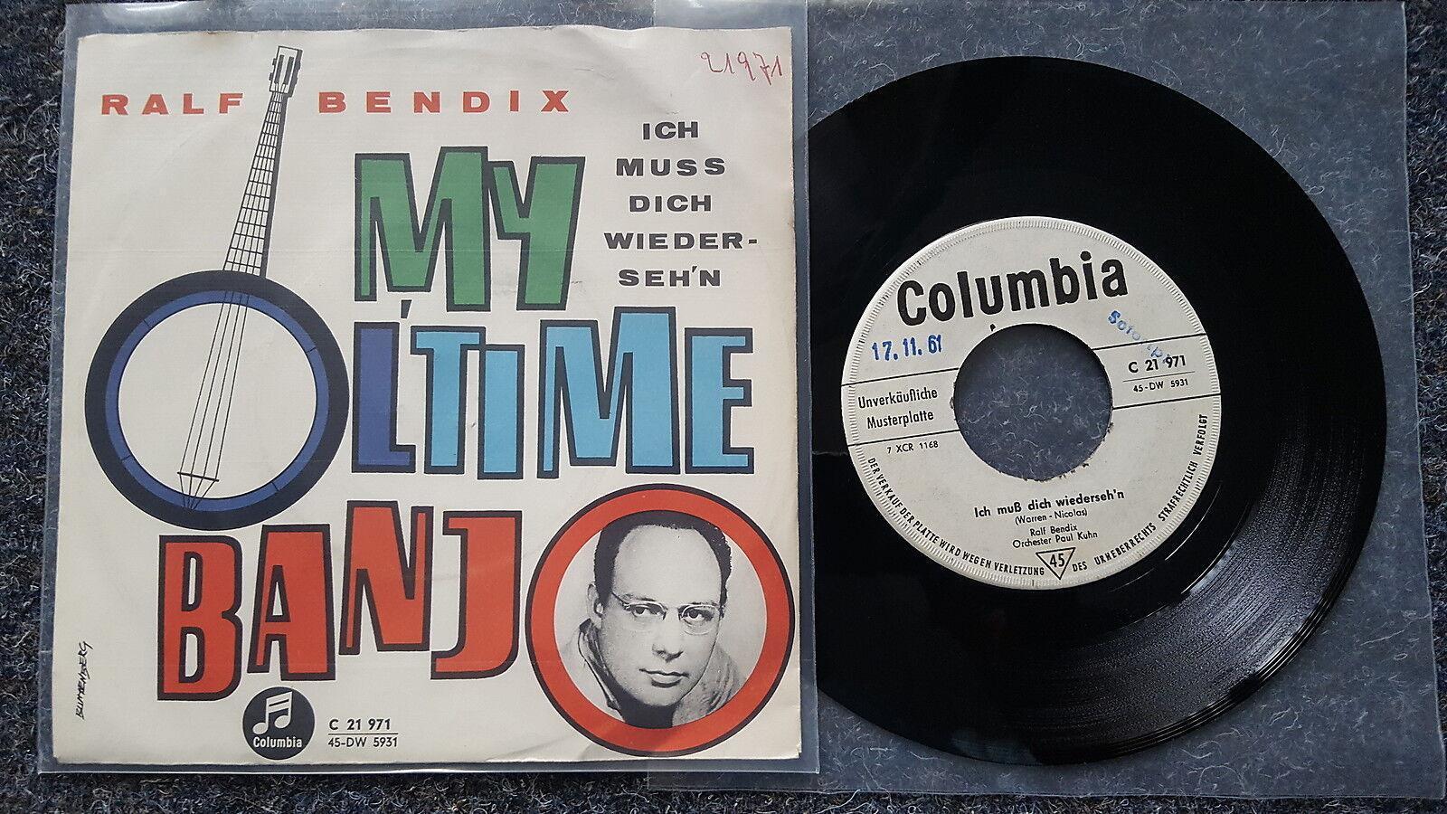 7"" Single Vinyl Ralf Bendix - My Ol' time Banjo PROMO