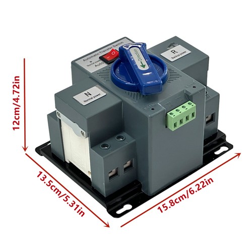 2P 63A Automatic Transfer Switch Dual Power AC 230V Generator Changeover Switch - Picture 2 of 12