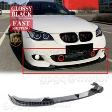 For BMW 5 Series E60 E61 M Sport 2004-2010 H Style Glossy Black Front Bumper Lip