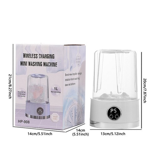 Portable Washing Machine Mini Washer Foldable Washer Spin Small for Travel - Picture 20 of 23