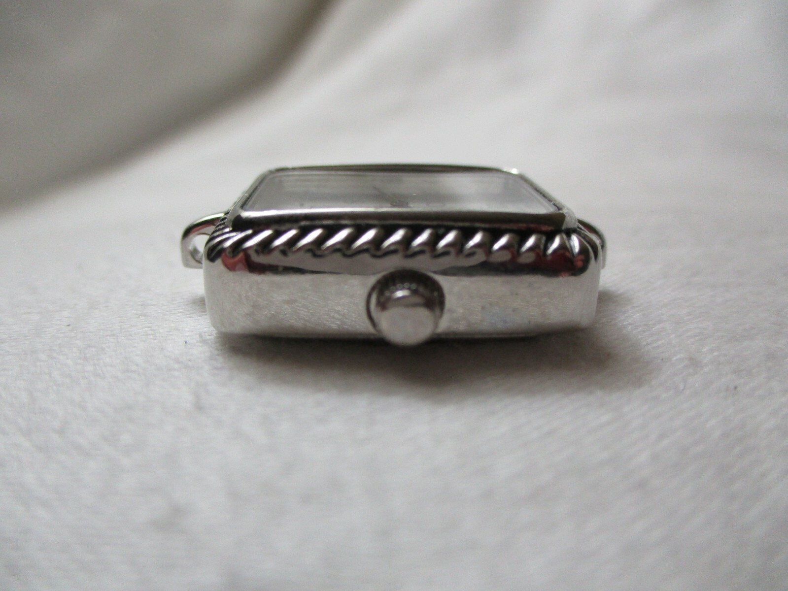 Legacy Wristwatch Silver Tone Rectangular White F… - image 3