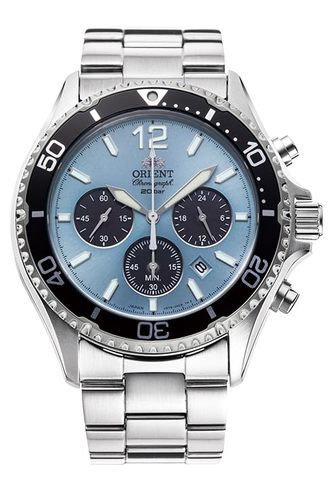 ORIENT Mako Sports RN-TX0206L Chronograph Solar Watch Sky Blue