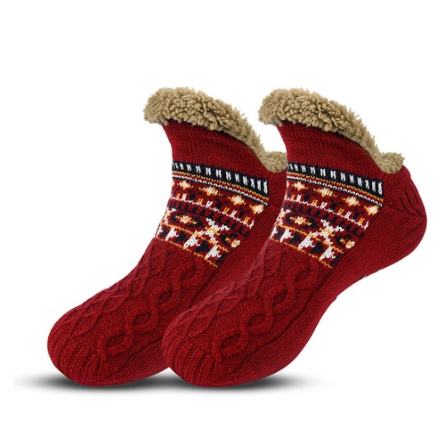 Women Mens Slipper Winter Cosy Socks Fluffy Non Slip Warm Fleece Lined Bed Floor - Picture 20 of 22