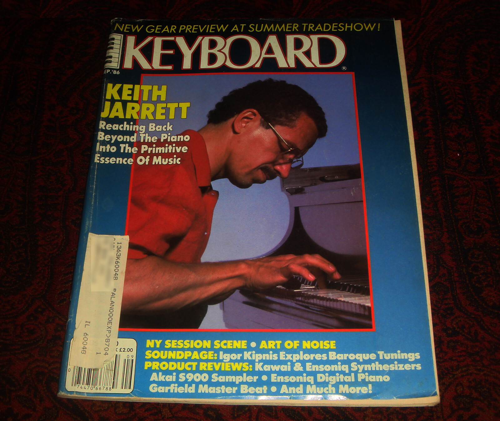 Keyboard Magazine Sep 1986 – Keith Jarrett, Art of Noise, Akai S900, Ensoniq Insights-image