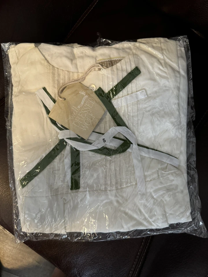 Vestido Bien Vestido Lobo Holiday Heirloom Con Cuello Extraíble Ponche de Huevo Talla 5 Nuevo con Etiquetas Foto 2 de 4