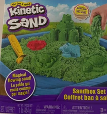 Kinetic Sand Sandbox Set 1lb of Natural Sand Magical Flowing Sand