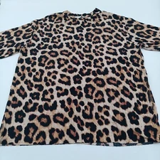 H&M Top Womens Small Multicolor Leopard Print