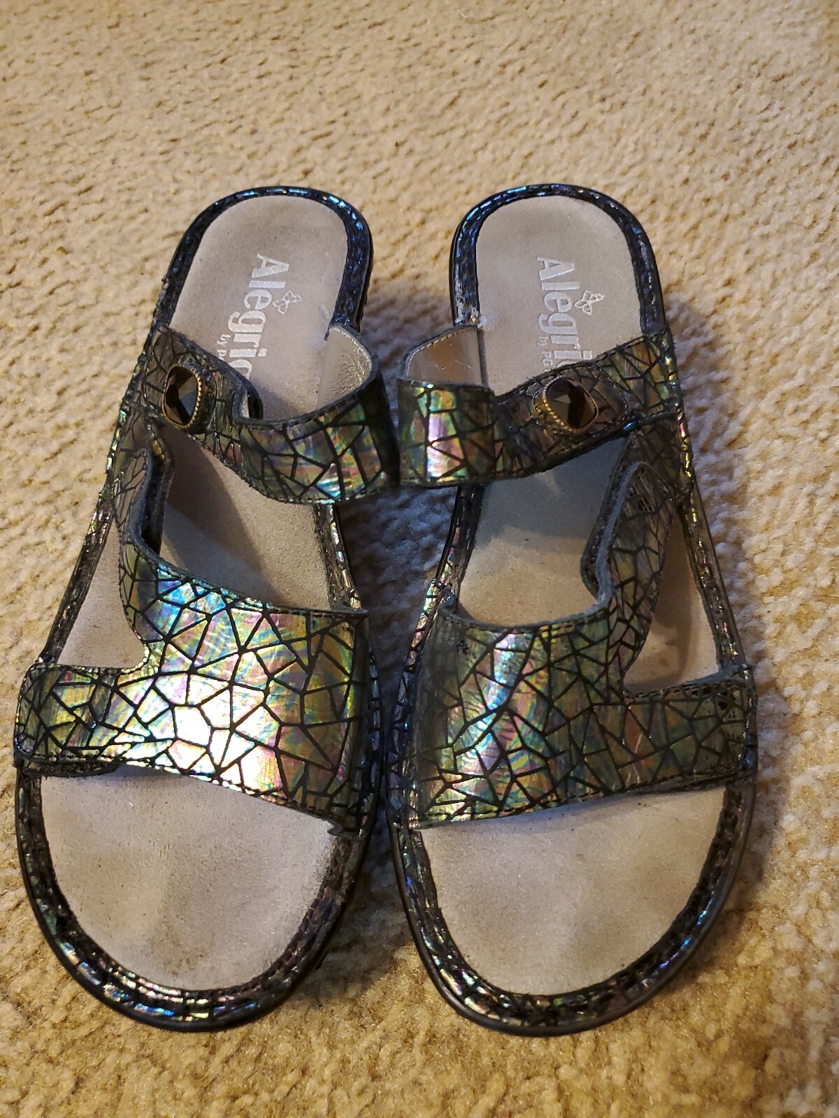 LOTTO Sandali donna Alegria LOT 372 Tectonic LOTI con zeppa e slide taglia US 8 8 5 EU 38