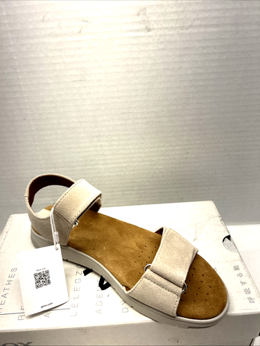 Geox D Dandra Sandal Light Taupe Suede Women Size 8 NEW