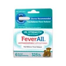 Feverall Suppository Junior 325 mg 6 Each By Feverall  STAINED BOX
