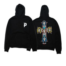 Primitive Skateboards x Guns N Roses Cross Black Hoodie Sweatshirt