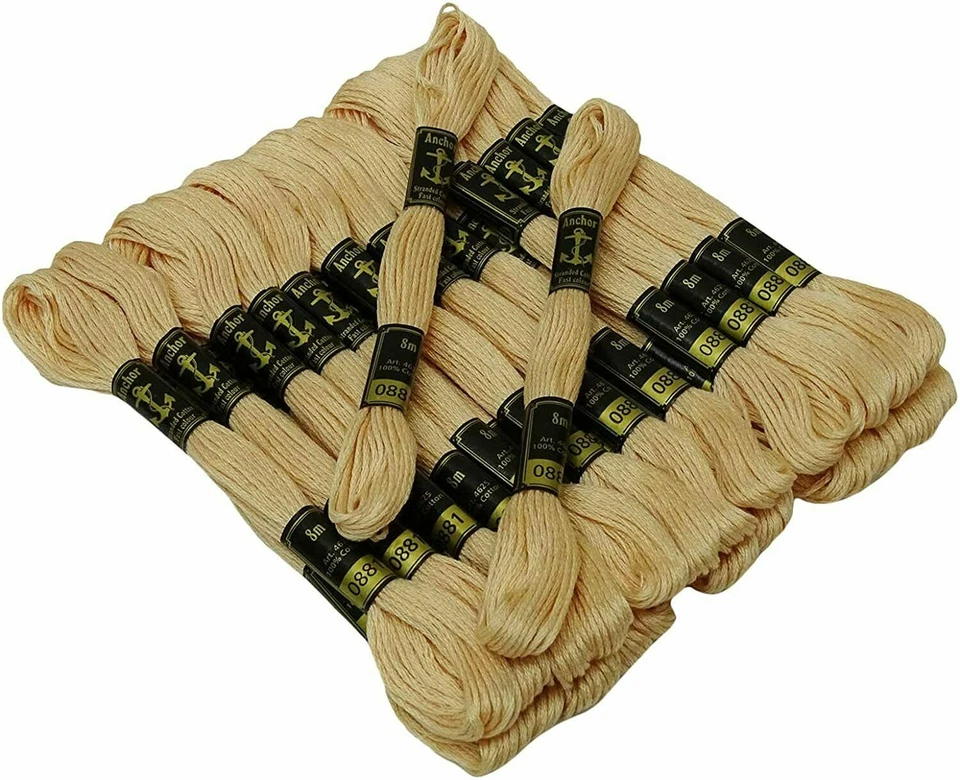 Anchor Threads Cross Stitch Stranded Cotton Thread Hand Embroidery Floss Beige - Image 2 of 4