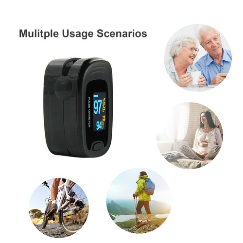 OLED Pulse Oximeter Fingertip SPO2 HR Monitor Blood Oxygen Lanyard Case FDA - Picture 5 of 8