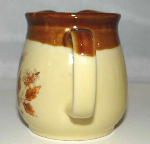 Wheat Pattern Sugar Bowl & Creamer Brown & Tan JAPAN Stoneware Pottery Vintage - Picture 10 of 12