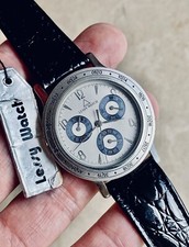 LESSY WATCH CALENDAR CALENDARIO COMPLETO VINTAGE QUARTZ FE MOVEMENT WATCH 36,5mm