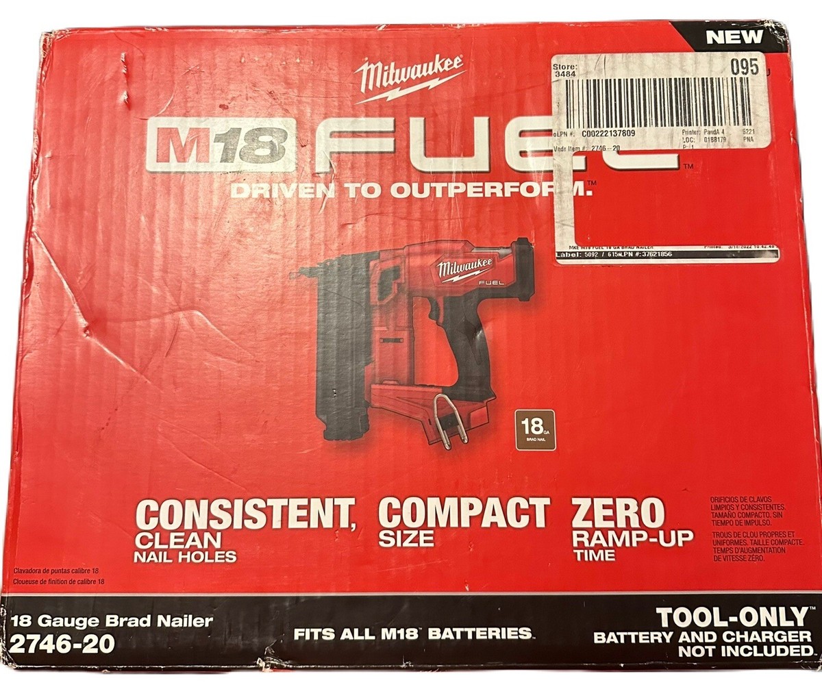 Milwaukee M18 FUEL™ 18 Gauge Brad Nailer (2746-20) for sale online