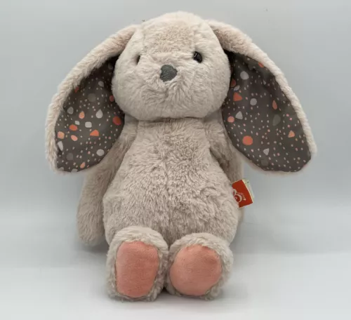 B Softies Pink Bunny Rabbit Floppy ears plush stuffed animal 11" polka dot ears