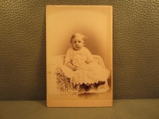 Victorian Antique Cabinet Card Photo of a Baby Girl, Infant, Child