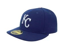 New Era 59Fifty Men Cap Kansas City Royals Low Profile Royal Blue Hat Size 7 3/4