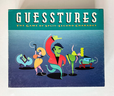 Vintage 1990 Guesstures - The Game of Split Second Charades - Complete