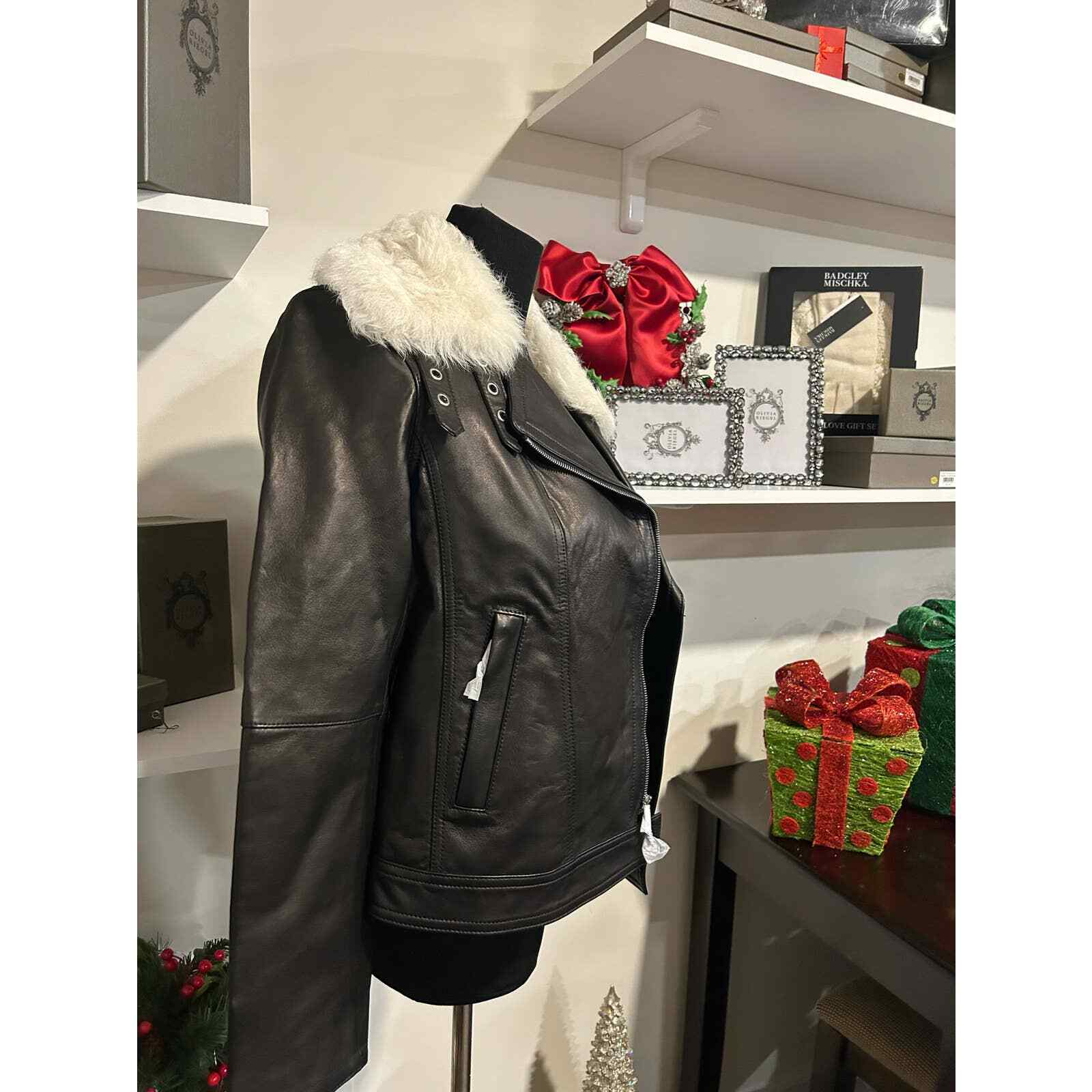 Theory Pomono B Wilmore Bonded Lamb Leather Jacket, Medium image 7