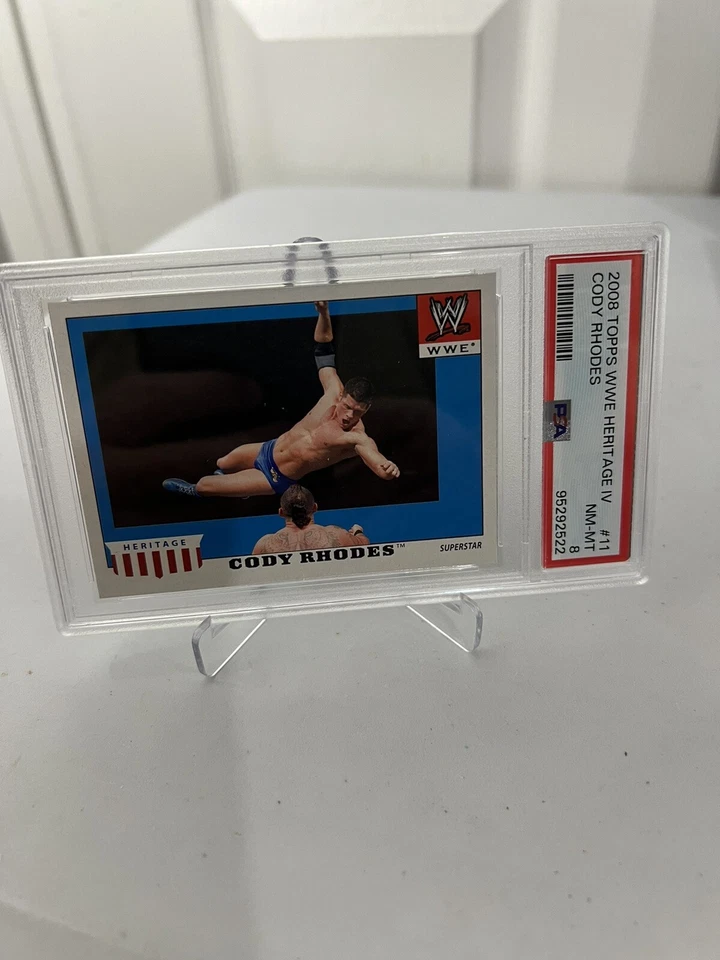 2008 Topps Wwe Heritage IV Cody Rhodes Rc #11 Psa 8 Pop 1 - Image 3 of 4