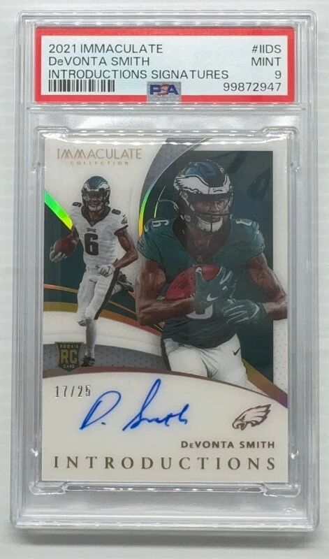 DeVonta Smith Panini Immaculate Collection Introductions Signatures #IIDS Base