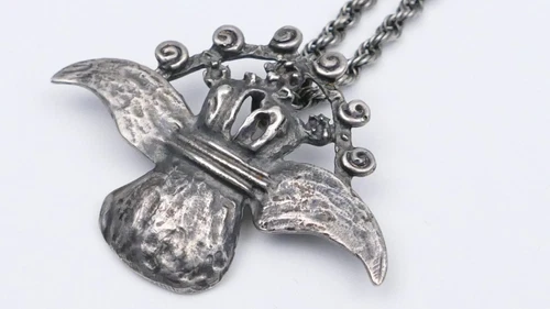 early signed SIGI PINEDA Taxco silver 925 Design pendant necklace bumble bee