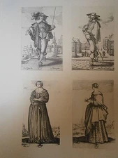 Engraving board Jardin de la noblesse Française by J.de St Igny humpback engraver