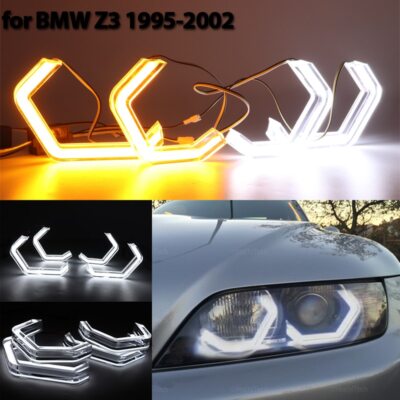 M4 Style Amber Turn signal DRL LED Angel Eyes Kit For BMW Z3 E36 E37 E38 95-2002