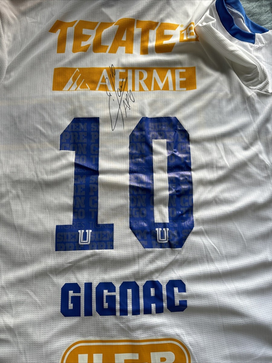 Tigres UANL ジニャク 10番シャツ フルスポンサー Lサイズ Tigres UANL away GIGNAC 10 Signed Jersey 2022-2023 Size