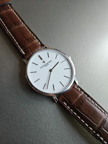 Vacheron Constantin White Gold 18KG Patrimony Ultra-Thin with 4 Straps; Rare!