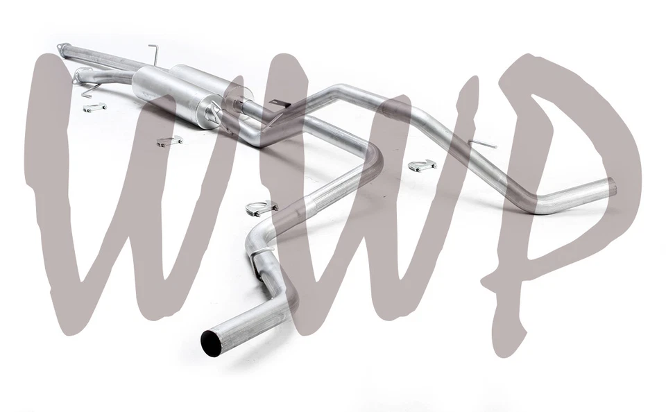 Silenciador de escape CatBack de doble lado de 2,5" 09-20 Toyota Tundra 5,7 L CrewMax y doble Foto 2 de 2