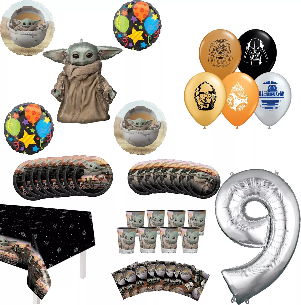 Baby yoda party sale supplies