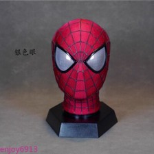 Spider-Man Tobey Maguire Cosplay Mask Full Face Headgear Halloween Prop Gift Red