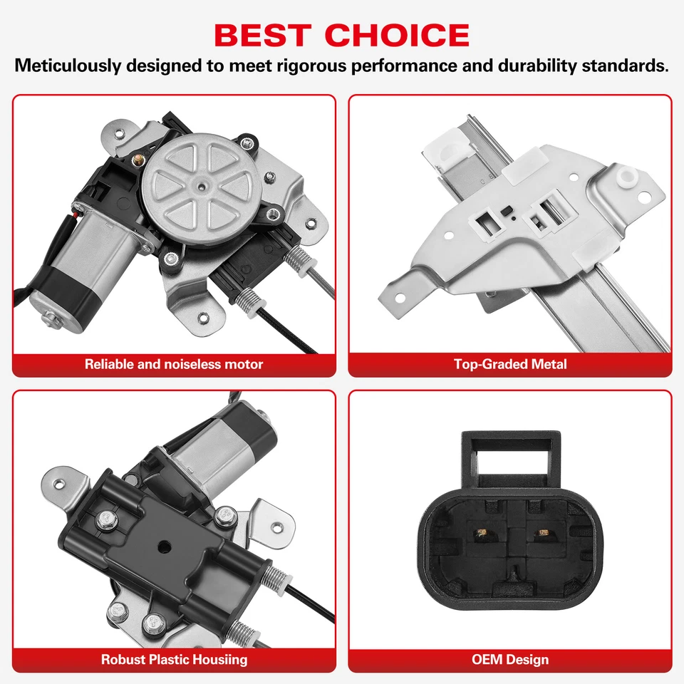 For 1997-2005 Buick Century Power Window Regulator Front Right w/Motor 741-638 Foto 3 de 4