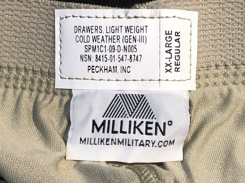 PANTALONI LUNGHI JOHN MILITARI STATUNITENSI MILLIKEN NTS CASSETTI LEGGERI PESO SETA DA UOMO 2XL NUOVI - Foto 7 di 11