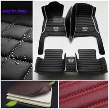 Tappetini auto per Audi A1 A2 A3 A4 A4 station wagon tappetini auto pelle PU serie A tappetini