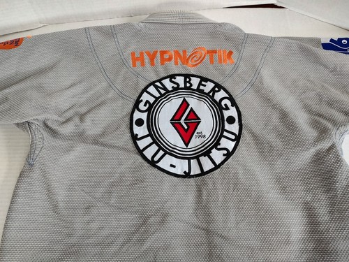 Hypnotik New York City Jacket Adult Size A4 Gray Ginsberg Jiu-Jitsu Kimono - Picture 9 of 18