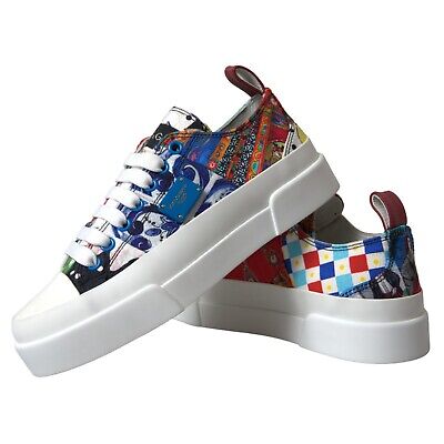 DOLCE & GABBANA Shoes Sneakers Multicolor Patchwork Low Top DOLCE & GABBANA Shoes Sneakers Multicolor Patchwork Low Top