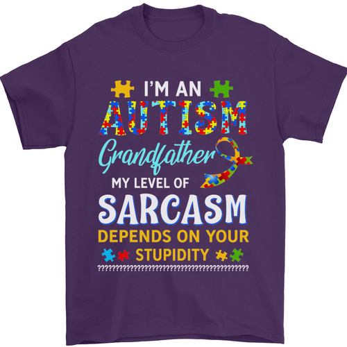 Autism Grandfathers Day Autistic ASD Mens T-Shirt 100% Cotton - Picture 9 of 102