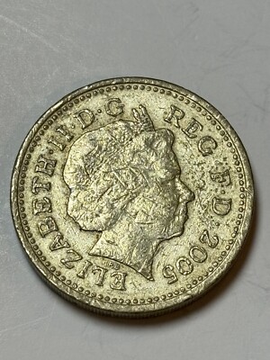 2005 United Kingdom Queen Elizabeth II One Pound Coin Menai Bridge